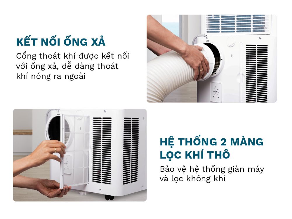 Điều hòa di động FujiE MPAC14 dễ lắp đặt