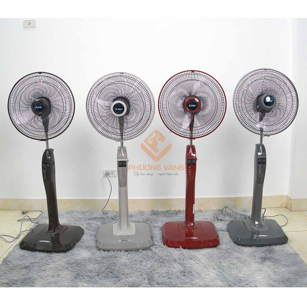 Quạt đứng Mitsubishi LV16-RB có 4 màu, xám nhạt, xám đậm, nâu và đỏ